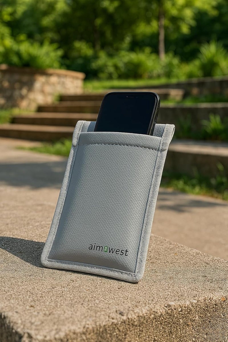 AIMQWEST Faraday Bag for Phones – EMP & RFID Blocking, Fireproof & Waterproof Pouch, Anti-Tracking Signal Shield for Privacy & Security, Military-Grade Protection (8”x5” Silver Gray) - Image 3
